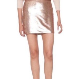 NEW Banana Republic Rose Gold Sequin Skirt
